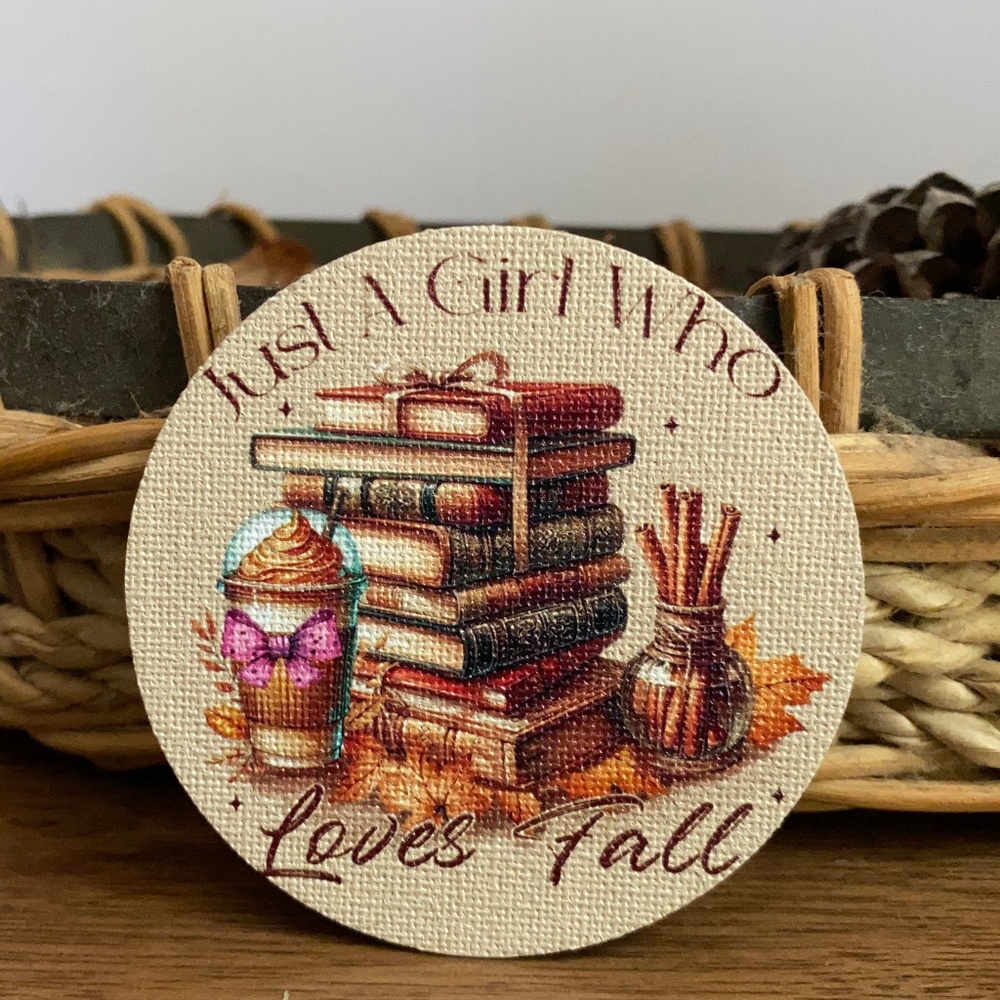 Custom Autumn Girl Canvas Magnet for Cozy Fall Refrigerator Decor